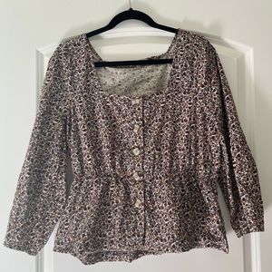 Madewelll Square Neck Blouse L